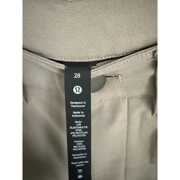 Lululemon ABC Commission Golf Pants Size 28 Mens Slim Warpstreme Taup colot - Picture 5 of 6